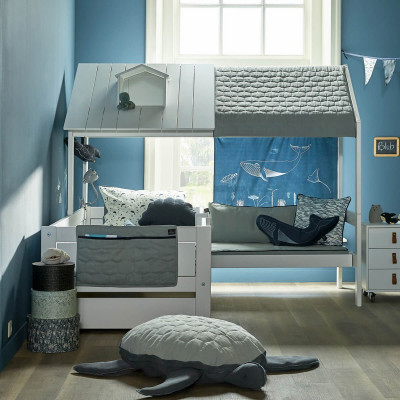 Angolo letto cabina Lifetime con panca e struttura a doghe deluxe - Ocean Life bianco