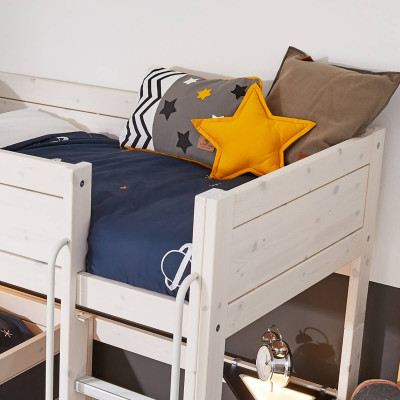 Lifetime Mittel Hochbett Space Dream mit Rollboden und Basisbett whitewash