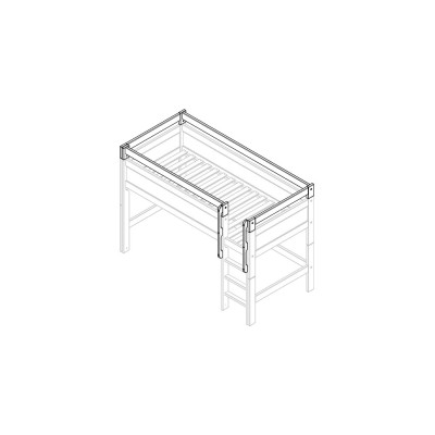 Lifetime safety increase open front straight ladder L/R white