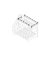 Lifetime safety increase with front and side opening for bunk bed Family whitewash