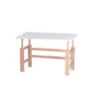 Manis-h desk Höhn adjustable with tilting function 140x65cm Snow white