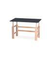 Manis-h Bureau à hauteur réglable avec fonction de basculement 115x65cm Black