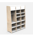 Mathy by Bols Asymetry Three Column Wardrobe with Six Low Tops