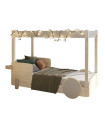 Letto Mathy by Bols con baldacchino Discovery 226 cm x 130 cm bianco