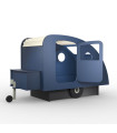 Mathy by Bols Wohnwagen Bett Caravan mit Anhängerkupplung und Truhe Atlantikblau