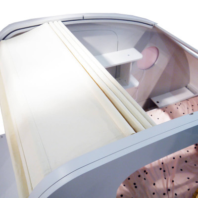 Mathy by Bols Caravan Bed Caravan with Trailer Hitch and Chest Very light pink