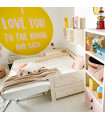 Pop Up Bett Einzelbett-RL 90x200 von LifeTime mit Gästebett und Deluxe-Lattenrost Whitewash