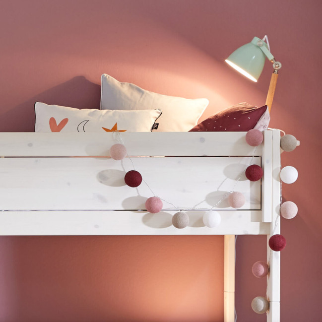 Lifetime Familiy-Etagenbett  90/90 mit Treppe und Deluxe Lattenrost weiss mit Gästebett