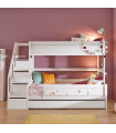copy of Lifetime Family bunk bed 90/90 with stairs and deluxe slatted frame white