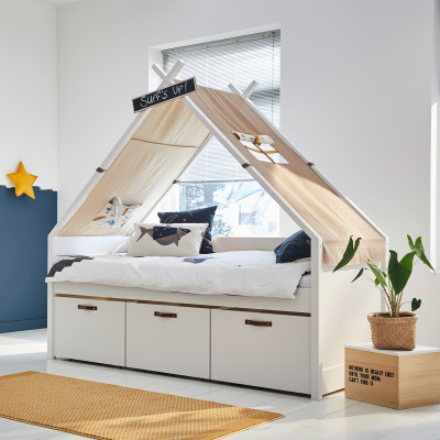 Lifetime Cool Kids Bett mit Tipi Surf KOMBO 1 weiss