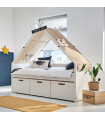 Lifetime Cool Kids Bett mit Tipi Surf KOMBO 1 weiss