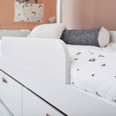 Lifetime Cool Kids Bed Cabin KOMBO 1 con armadio, scaffale e scrivania Rainbow bianco