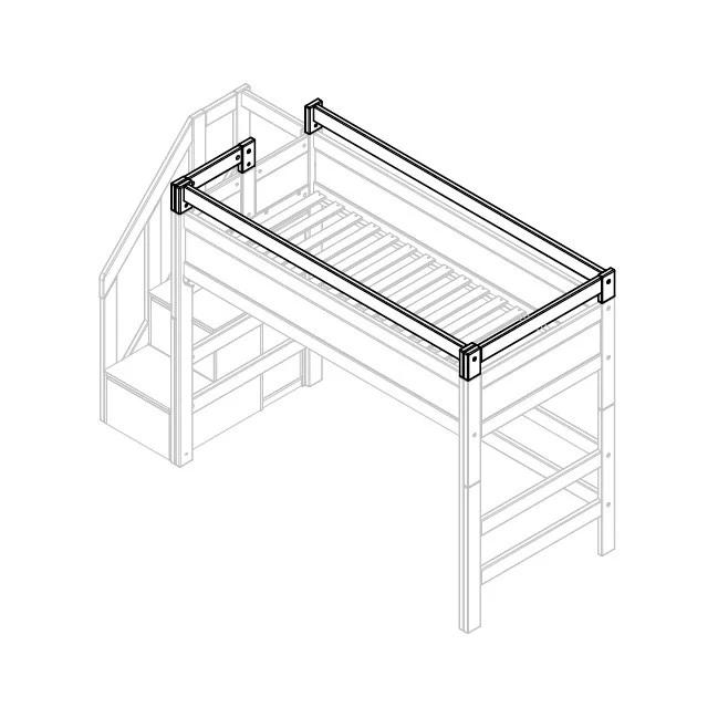 Lifetime rehausseur de sécurité avec ouverture latérale blanc 120x200