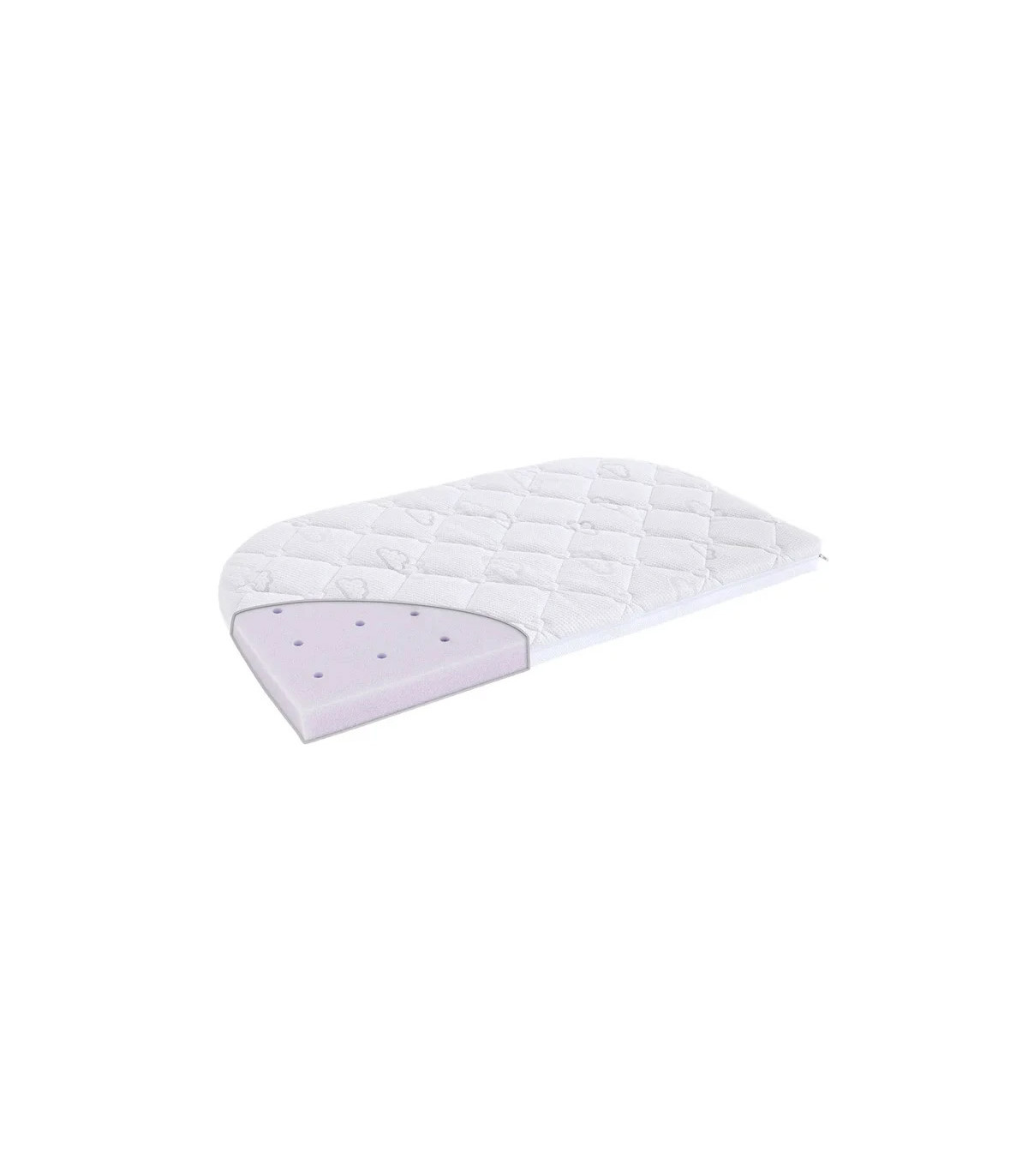 Träumeland matelas bébé Lit d'appoint Brise Light 2 pièces avec velcro 50 x  90 x 6 cm carré