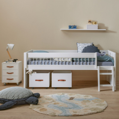 Lifetime lit superposé Breeze 90 x 200 avec sommier deluxe blanc