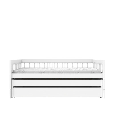 Lifetime lits superposés avec lit d'invité et tiroir Breeze 90 x 200 cm, sommier standard blanc