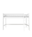 Lifetime semi high bed with slanted ladder Breeze 90 x 200 cm, slatted base standard white