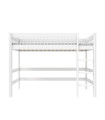 Lifetime low loft bed with straight ladder, Breeze Breeze 90 x 200 cm, slatted base deluxe white