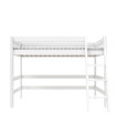 Lifetime lit mezzanine bas avec échelle inclinée Breeze 90 x 200 cm, sommier standard blanc