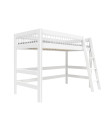 Lifetime low loft bed with slanted ladder, Breeze Breeze 90 x 200 cm, slatted base standard white