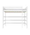 Lifetime High bed with straight ladder, Breeze 90 x 200 cm, slatted base standard white