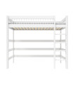 Lifetime lit mezzanine avec échelle droite Breeze 90 x 200 cm, sommier standard blanc