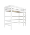 Lifetime Hochbett mit gerader Leiter Breeze 90 x 200 cm, Deluxe-Lattenrost weiss