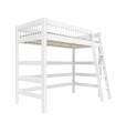 Lifetime Hochbett mit schräger Leiter Breeze 90 x 200 cm, deluxe-Lattenrost weiss