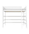Lifetime High bed with slanted ladder, Breeze 90 x 200 cm, slatted base deluxe white