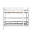 Lifetime bunk bed with straight ladder, Breeze 90 x 200 cm, slatted base standard white