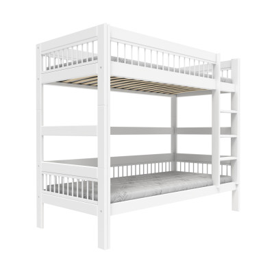 Lifetime bunk bed with straight ladder, Breeze 90 x 200 cm, slatted base deluxe white