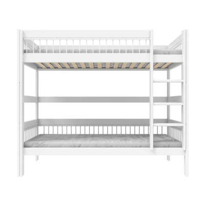 Lifetime bunk bed with straight ladder, Breeze 90 x 200 cm, slatted base deluxe white