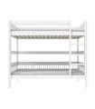 Lifetime bunk bed with straight ladder, Breeze 90 x 200 cm, slatted base deluxe white