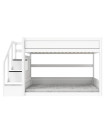 Lifetime low bunk bed with stepladder Breeze 90 x 200 cm, slatted base standard white