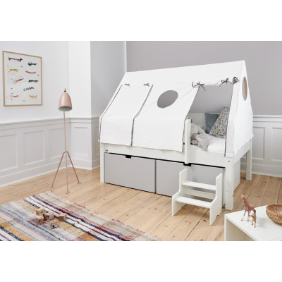 Letto per bambini Manis-h NANNA senza 3 cassetti 90 x 200 cm Bianco neve