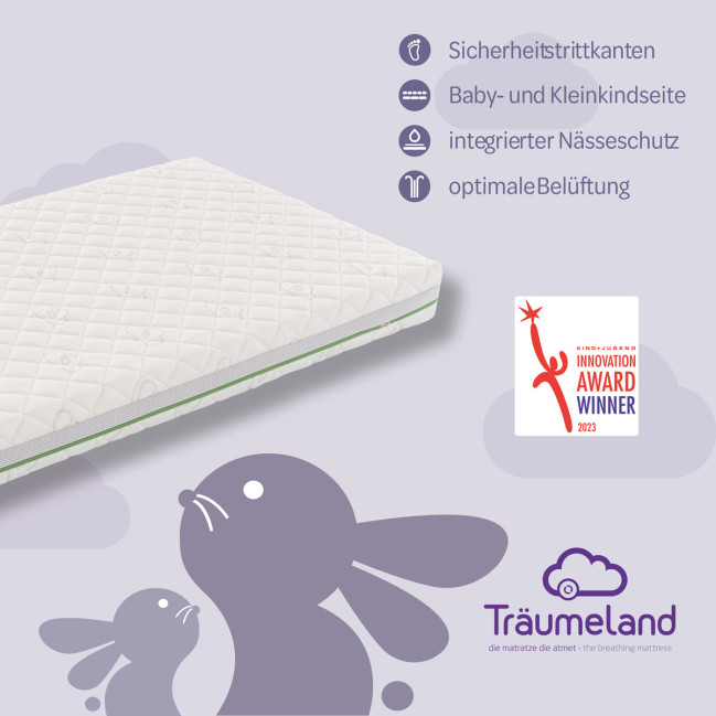 Träumeland Matelas bébé Better Dreams Edition Wind 70 x 140 cm