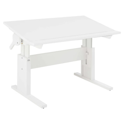 Lifetime lit mezzanine bas ALL-IN-ONE KOMBO avec Bureau 152 cm, sommier standard blanc