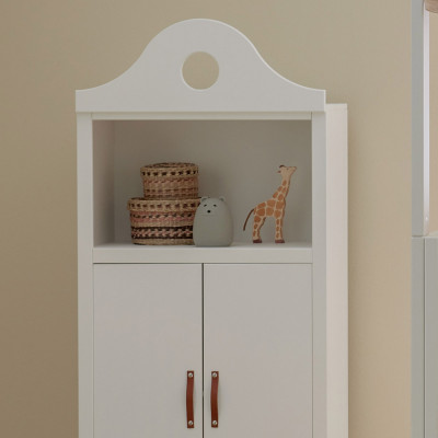 Lifetime lit mi-hauteur KOMBO avec petite armoire Breeze 90 x 200 cm, sommier standard blanc