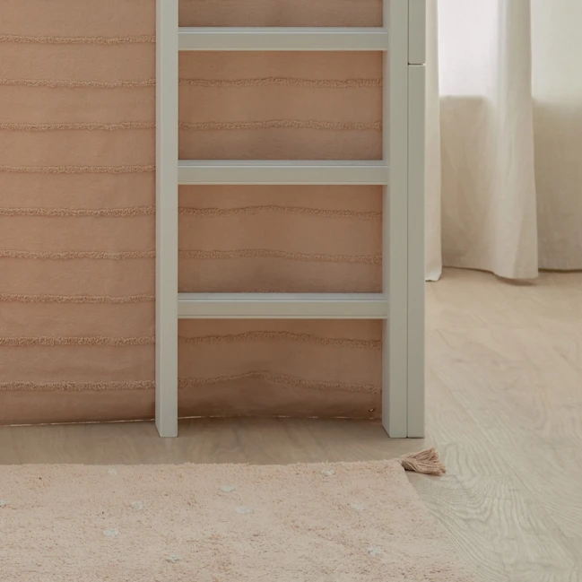 Lifetime Halbhohes Bett KOMBO mit kleinen Schrank Breeze 90 x 200 cm, Deluxe-Lattenrost weiss