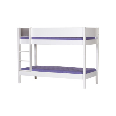 Manis-h Lit superposé 120/120 x 200 avec lit d'appoint 90x200 Snow white