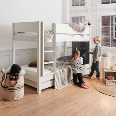 Manis-h bunk bed 120/120 x 200 with guest bed 90x200 Snow white