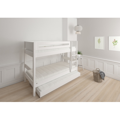 Manis-h bunk bed 120/120 x 200 with guest bed 90x200 Snow white