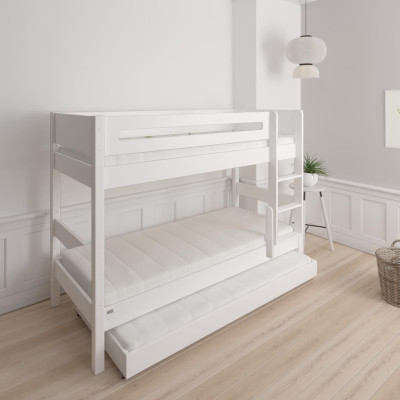 Manis-h bunk bed 120/120 x 200 with guest bed 90x200 Snow white