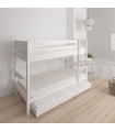 Manis-h bunk bed 120/120 x 200 with guest bed 90x200 Snow white