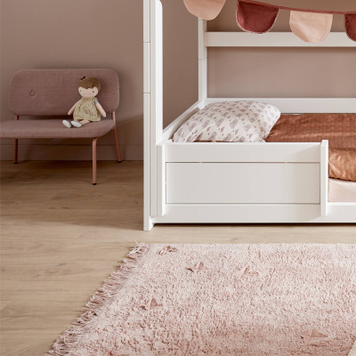 Lifetime lit superposé bas avec table de jeu Breeze 90 x 200 cm, sommier standard blanc