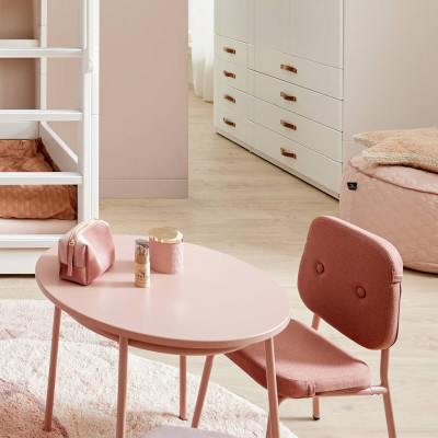 Lifetime lit superposé bas avec table de jeu 90 x 200 cm, sommier deluxe blanc