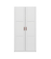 Lifetime Kleiderschrank mit 2 Türen und Kleiderstange, 100 cm weiss
