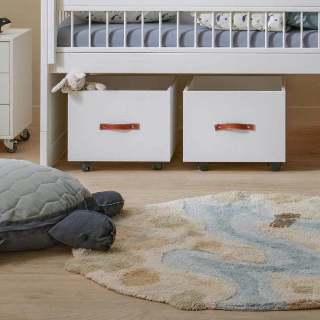 Lifetime Hochbett Breeze KOMBO 90 x 200 mit Deluxe-Lattenrost weiss