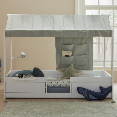 Lifetime 4 in 1 Bett mit deluxe Lattenrost whitewash