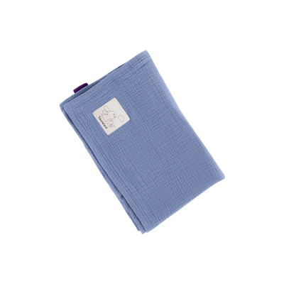 Träumeland Light Blue Muslin Baby Blanket 75 x 100 cm - Soft & Cozy